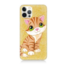 Apple İphone 12 Pro Max Uyumlu Sevimli Kedi Baskılı Silikon Kılıf