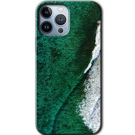 Apple iPhone 12 Pro Max Yeşil Okyanus Baskılı Uyumlu Silikon Kılıf