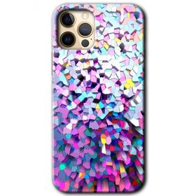 Apple iPhone 12 Pro Mosaic Fragments Colorfull Baskılı Uyumlu Silikon Kılıf