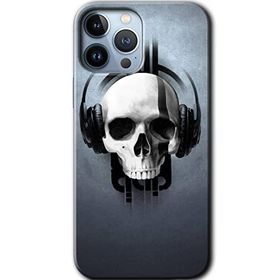 Apple iPhone 12 Pro Müzik Kurukafa Baskılı Uyumlu Silikon Kılıf