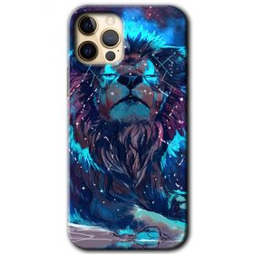 Apple iPhone 12 Pro Neon Aslan Baskılı Uyumlu Silikon Kılıf