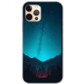Apple iPhone 12 Pro Night Fores Mount Baskılı Uyumlu Silikon Kılıf