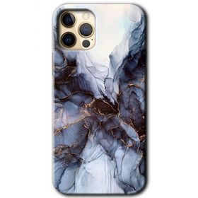 Apple iPhone 12 Pro Otantik Mermer Baskılı Uyumlu Silikon Kılıf