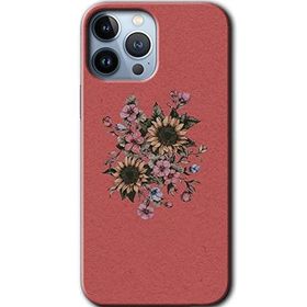 Apple iPhone 12 Pro Retro Çiçek Baskılı Uyumlu Silikon Kılıf