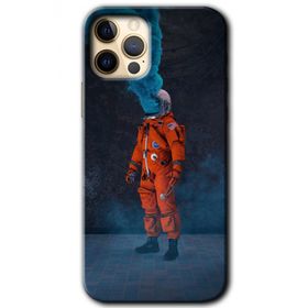 Apple iPhone 12 Pro Smoke Astronot Baskılı Uyumlu Silikon Kılıf