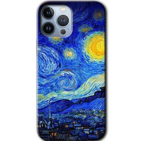 Apple iPhone 12 Pro Starry Night Baskılı Uyumlu Silikon Kılıf