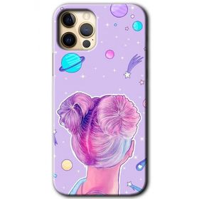 Apple iPhone 12 Pro Uzaylı Kız Baskılı Uyumlu Silikon Kılıf