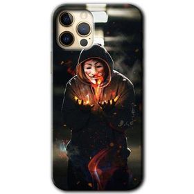 Apple iPhone 12 Pro V for Fire Baskılı Uyumlu Silikon Kılıf