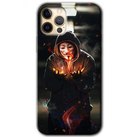 Apple iPhone 12 Pro V for Fire Baskılı Uyumlu Silikon Kılıf