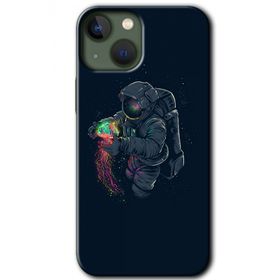 Apple iPhone 13 Astronot Kıyafeti Baskılı Uyumlu Silikon Kılıf
