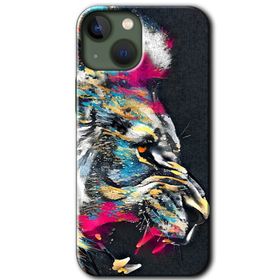 Apple iPhone 13 Colorfull Aslan Baskılı Uyumlu Silikon Kılıf