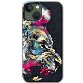 Apple iPhone 13 Colorfull Aslan Baskılı Uyumlu Silikon Kılıf