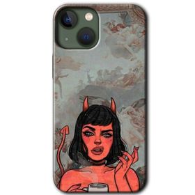 Apple iPhone 13 Devil Girl Baskılı Uyumlu Silikon Kılıf