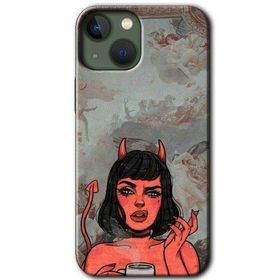 Apple iPhone 13 Devil Girl Baskılı Uyumlu Silikon Kılıf