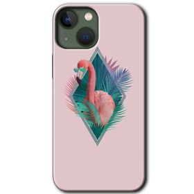 Apple iPhone 13 Flamingo Baskılı Uyumlu Silikon Kılıf
