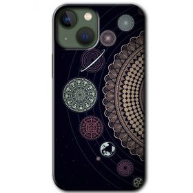 Apple iPhone 13 Gezegen Döngüsü Baskılı Uyumlu Silikon Kılıf