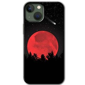 Apple iPhone 13 Kanlı Ay Baskılı Uyumlu Silikon Kılıf