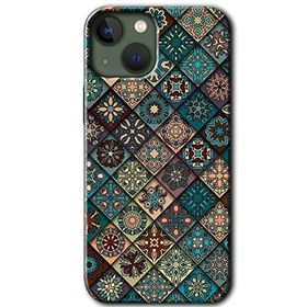 Apple iPhone 13 Mandala Desen Baskılı Uyumlu Silikon Kılıf