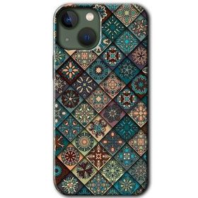 Apple iPhone 13 Mandala Desen Baskılı Uyumlu Silikon Kılıf