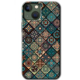 Apple iPhone 13 Mandala Desen Baskılı Uyumlu Silikon Kılıf