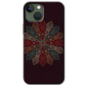 Apple iPhone 13 Mandala Flower Wal Baskılı Uyumlu Silikon Kılıf
