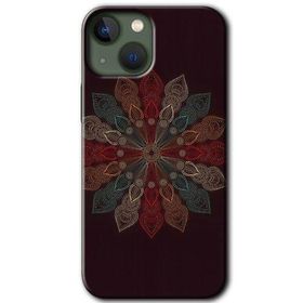Apple iPhone 13 Mandala Flower Wal Baskılı Uyumlu Silikon Kılıf