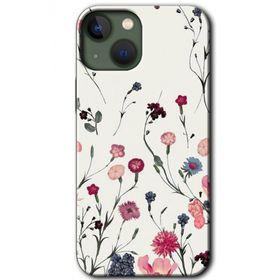 Apple iPhone 13 Mat Çiçek Baskılı Uyumlu Silikon Kılıf