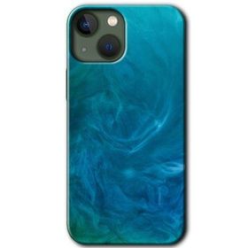 Apple iPhone 13 Mavi Aura Baskılı Uyumlu Silikon Kılıf