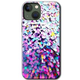 Apple iPhone 13 Mosaic Fragments Colorfull Baskılı Uyumlu Silikon Kılıf