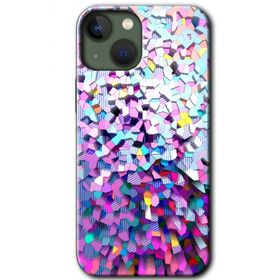 Apple iPhone 13 Mosaic Fragments Colorfull Baskılı Uyumlu Silikon Kılıf
