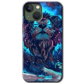 Apple iPhone 13 Neon Aslan Baskılı Uyumlu Silikon Kılıf
