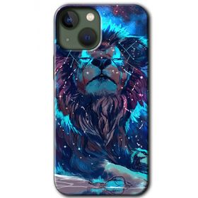 Apple iPhone 13 Neon Aslan Baskılı Uyumlu Silikon Kılıf