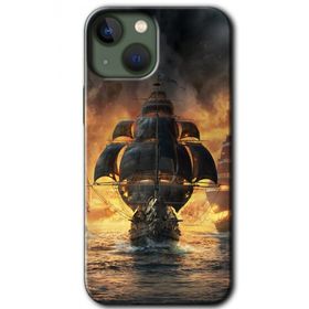 Apple iPhone 13 Siyah İnci Baskılı Uyumlu Silikon Kılıf