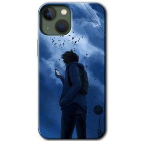 Apple iPhone 13 Sonbahar Yalnızlığı Baskılı Uyumlu Silikon Kılıf