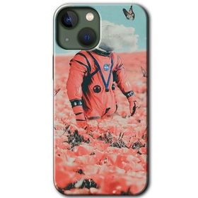 Apple iPhone 13 Uzay Bahçesi Baskılı Uyumlu Silikon Kılıf