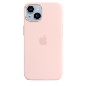 Apple İphone 14 İçin Puslu Pembe Magsafe Özellikli Silikon Kılıf