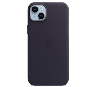 Apple İphone 14 Plus İçin Mürekkep Moru Magsafe Özellikli Deri Kılıf