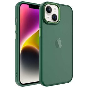 Apple iPhone 14 Uyumlu Koyu Yeşil Buzlu Sert PC Zore May Kapak Kılıf