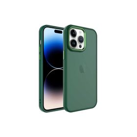 Apple iPhone 14 Uyumlu Koyu Yeşil Buzlu Sert PC Zore May Kapak Kılıf