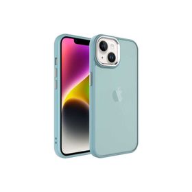 Apple iPhone 14 Uyumlu Mavi Buzlu Sert PC Zore May Kapak Kılıf