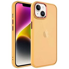 Apple iPhone 14 Uyumlu Turuncu Buzlu Sert PC Zore May Kapak Kılıf