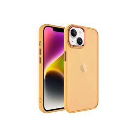 Apple iPhone 14 Uyumlu Turuncu Buzlu Sert PC Zore May Kapak Kılıf