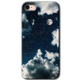 Apple iPhone 7 Gece Gökyüzü Baskılı Uyumlu Silikon Kılıf