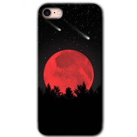 Apple iPhone 7 Kanlı Ay Baskılı Uyumlu Silikon Kılıf