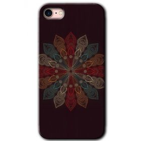 Apple iPhone 7 Mandala Flower Wal Baskılı Uyumlu Silikon Kılıf