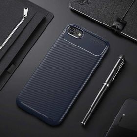 Apple Iphone 7 Negro Karbon-Lacivert Silikon Kılıf