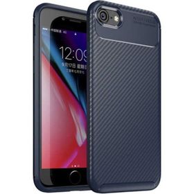 Apple Iphone 7 Negro Karbon-Lacivert Silikon Kılıf