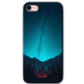 Apple iPhone 7 Night Fores Mount Baskılı Uyumlu Silikon Kılıf