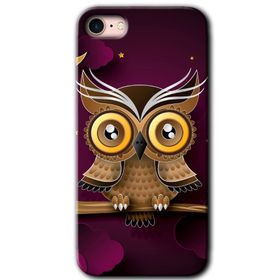 Apple iPhone 7 Owl Bird Branch Baskılı Uyumlu Silikon Kılıf