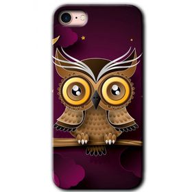 Apple iPhone 7 Owl Bird Branch Baskılı Uyumlu Silikon Kılıf